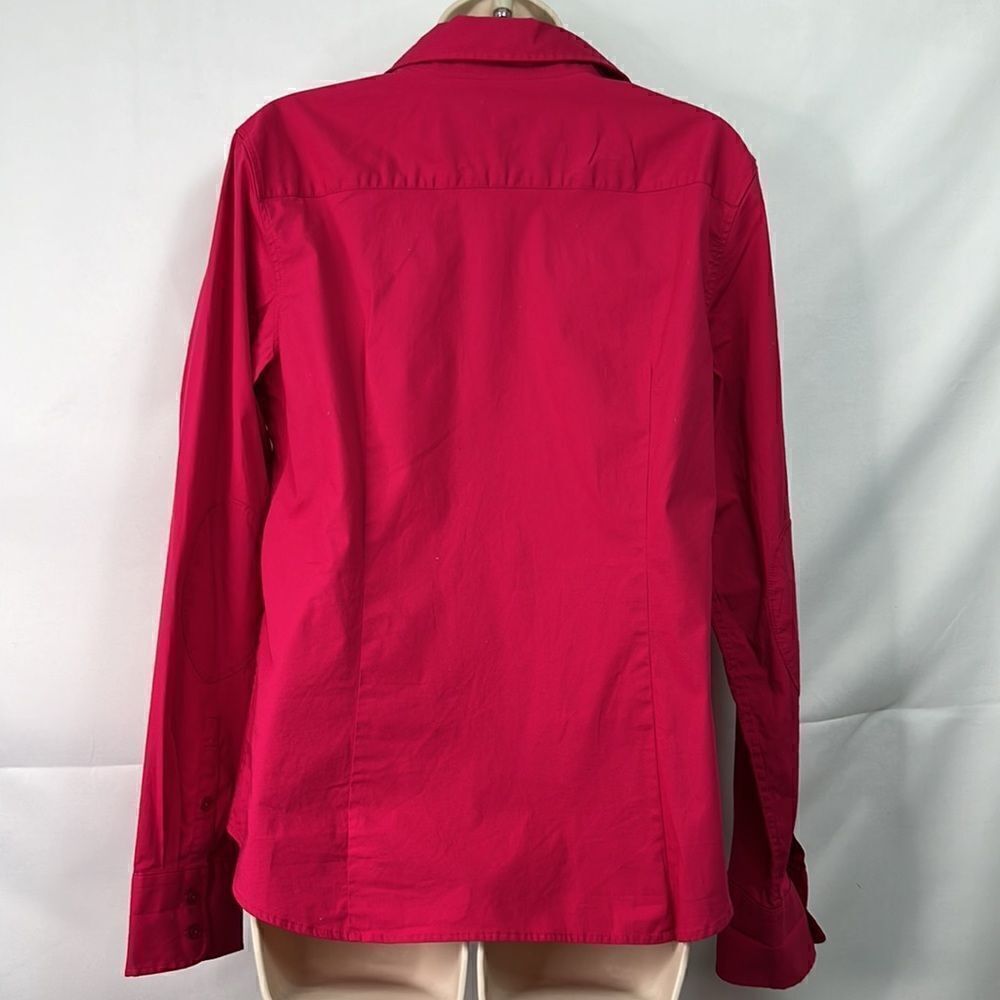 Talbots Fuchsia Pink Button Front Stretch Blouse … - image 6